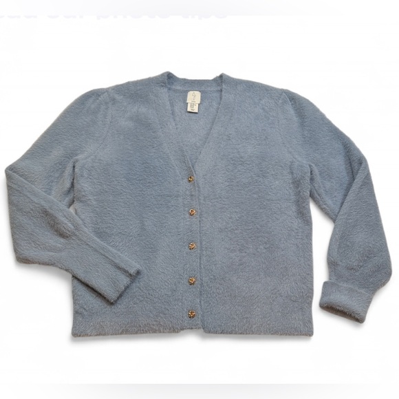 Joie Sweaters - Joie Soft Blue Button-Up Cardigan